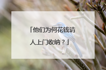 他们为何花钱请人上门收纳？