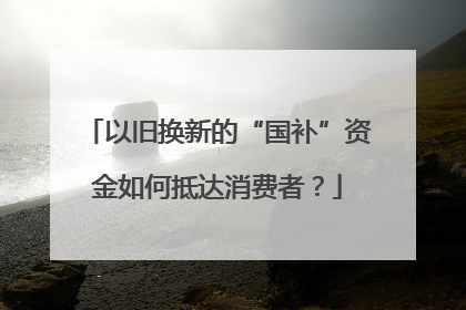 以旧换新的“国补”资金如何抵达消费者？