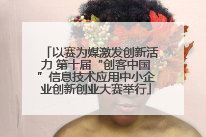 以赛为媒激发创新活力 第十届“创客中国”信息技术应用中小企业创新创业大赛举行