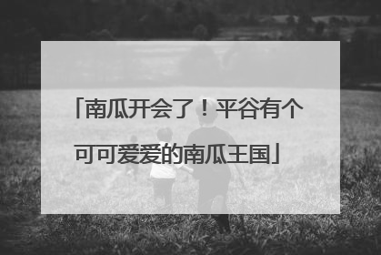 南瓜开会了！平谷有个可可爱爱的南瓜王国