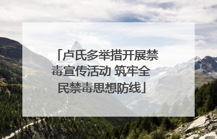 卢氏多举措开展禁毒宣传活动 筑牢全民禁毒思想防线