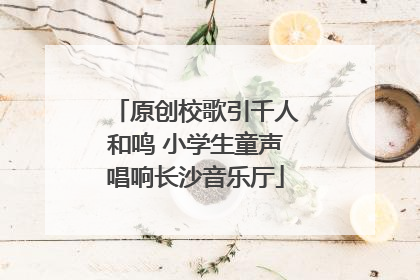 原创校歌引千人和鸣 小学生童声唱响长沙音乐厅