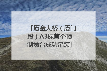 厦金大桥（厦门段）A3标首个预制墩台成功吊装