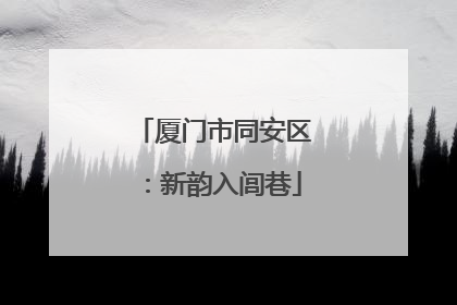 厦门市同安区：新韵入闾巷