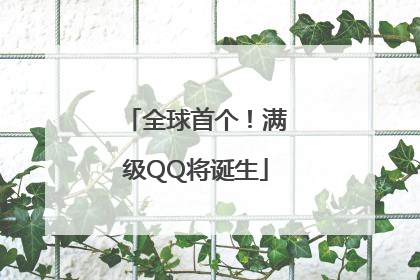 全球首个！满级QQ将诞生
