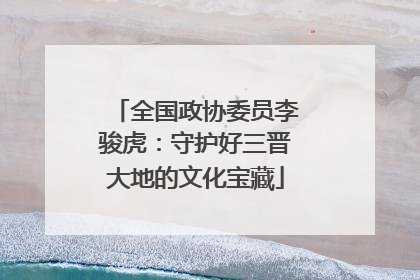 全国政协委员李骏虎：守护好三晋大地的文化宝藏