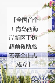 全国首个！青岛西海岸新区工伤超前救助慈善基金正式成立