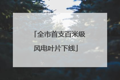 全市首支百米级风电叶片下线