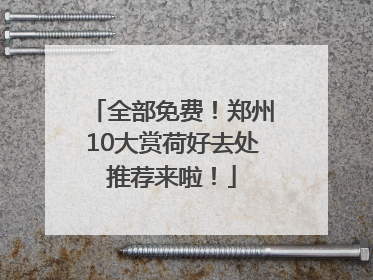 全部免费！郑州10大赏荷好去处推荐来啦！