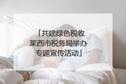 共建绿色税收 莱西市税务局举办专题宣传活动