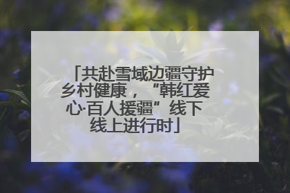 共赴雪域边疆守护乡村健康，“韩红爱心·百人援疆”线下线上进行时
