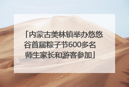 内蒙古美林镇举办悠悠谷首届粽子节600多名师生家长和游客参加
