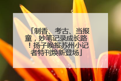 制香、考古、当报童，妙笔记录成长路！扬子晚报苏州小记者特刊焕新登场