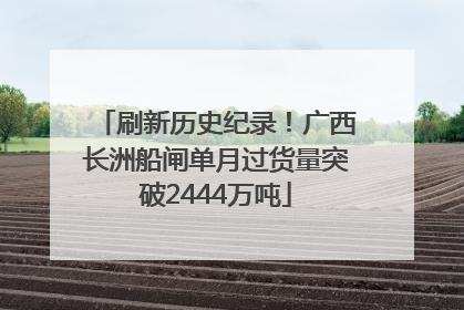 刷新历史纪录！广西长洲船闸单月过货量突破2444万吨