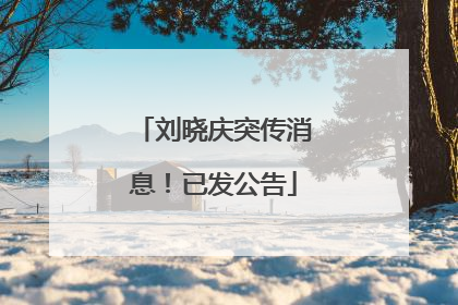 刘晓庆突传消息！已发公告