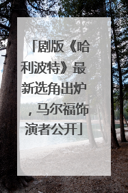 剧版《哈利波特》最新选角出炉，马尔福饰演者公开