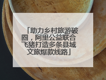 助力乡村旅游破圈，阿里公益联合飞猪打造多条县域文旅爆款线路