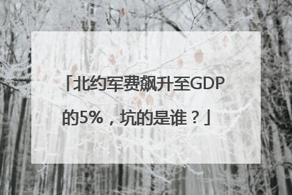 北约军费飙升至GDP的5%，坑的是谁？