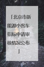 北京市新能源小客车指标申请审核情况公布