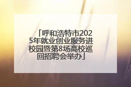 呼和浩特市2025年就业创业服务进校园暨第8场高校巡回招聘会举办