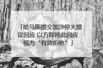 哈马斯提交加沙停火提议回应 以方称将此回应视为“有效拒绝”