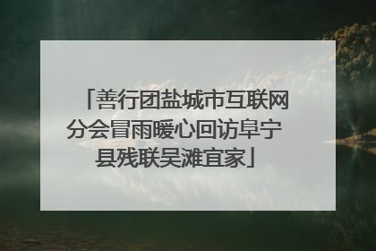 善行团盐城市互联网分会冒雨暖心回访阜宁县残联吴滩宜家