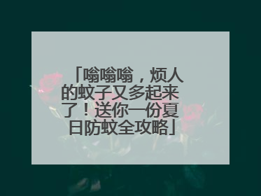 嗡嗡嗡，烦人的蚊子又多起来了！送你一份夏日防蚊全攻略