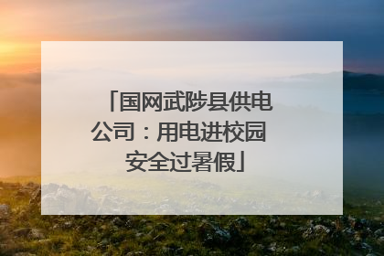 国网武陟县供电公司：用电进校园  安全过暑假