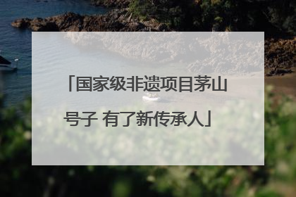 国家级非遗项目茅山号子 有了新传承人