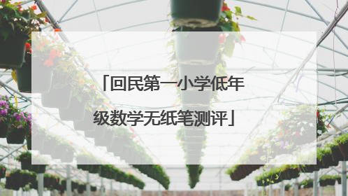 回民第一小学低年级数学无纸笔测评