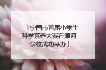 宁国市首届小学生科学素养大赛在津河学校成功举办