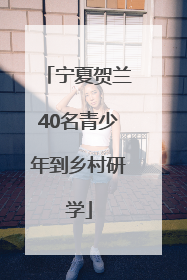 宁夏贺兰40名青少年到乡村研学