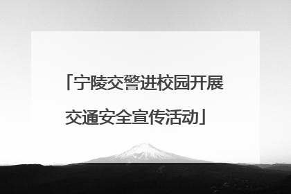 宁陵交警进校园开展交通安全宣传活动