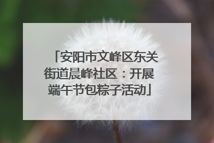 安阳市文峰区东关街道晨峰社区：开展端午节包粽子活动