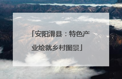 安阳滑县：特色产业绘就乡村图景