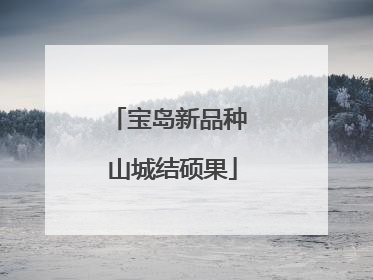 宝岛新品种 山城结硕果