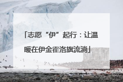 志愿“伊”起行：让温暖在伊金霍洛旗流淌