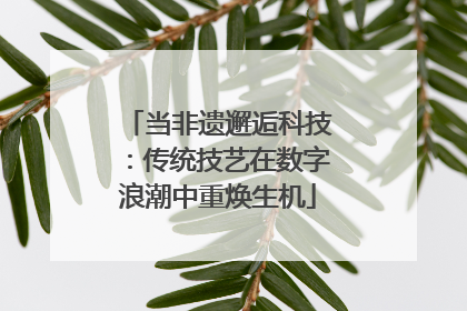 当非遗邂逅科技：传统技艺在数字浪潮中重焕生机