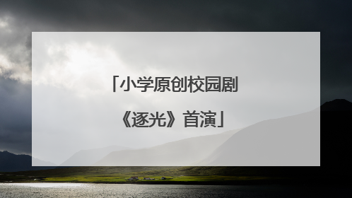 小学原创校园剧《逐光》首演