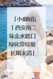 小8跑街丨西安南二环金水路口绿化带垃圾长期未清