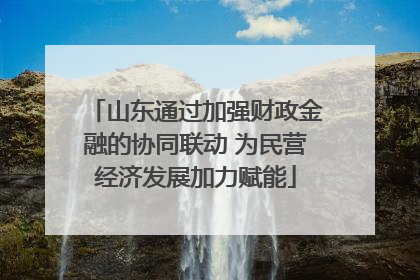 山东通过加强财政金融的协同联动 为民营经济发展加力赋能