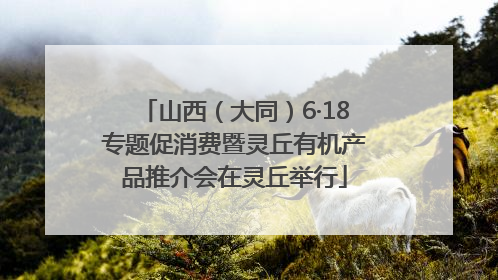 山西（大同）6·18专题促消费暨灵丘有机产品推介会在灵丘举行