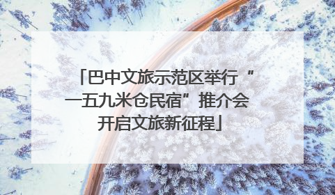 巴中文旅示范区举行“一五九米仓民宿”推介会 开启文旅新征程