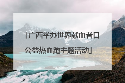 广西举办世界献血者日公益热血跑主题活动