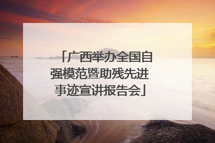 广西举办全国自强模范暨助残先进事迹宣讲报告会