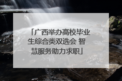 广西举办高校毕业生综合类双选会 智慧服务助力求职