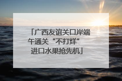 广西友谊关口岸端午通关“不打烊” 进口水果抢先机
