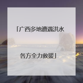 广西多地遭遇洪水 各方全力救援