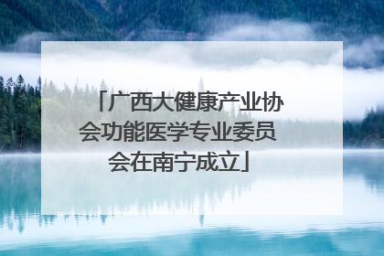 广西大健康产业协会功能医学专业委员会在南宁成立