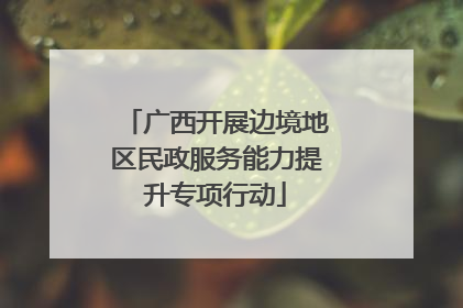 广西开展边境地区民政服务能力提升专项行动
